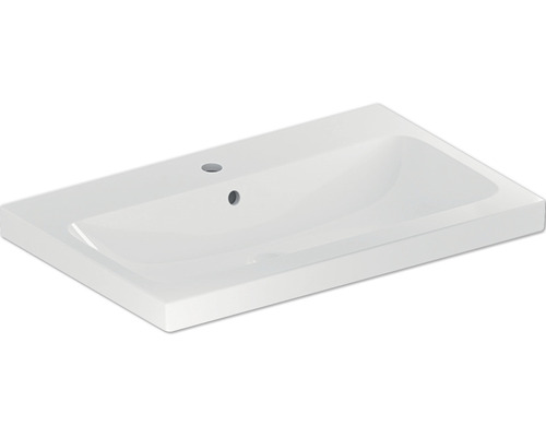 Lavabo à poser Lavabo encastré GEBERIT iCon Light 75 x 48 cm blanc brillant 501848001