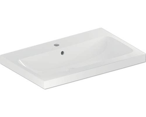 Lavabo à poser Lavabo encastré GEBERIT iCon Light 75 x 48 cm blanc brillant Émail spécial KeraTect® 501848002