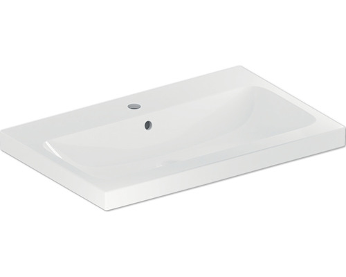 GEBERIT Waschtisch iCon Light 75 cm weiß mit KeraTect® Spezialglasur 501835002 Keramikwaschtisch für das Badezimmer