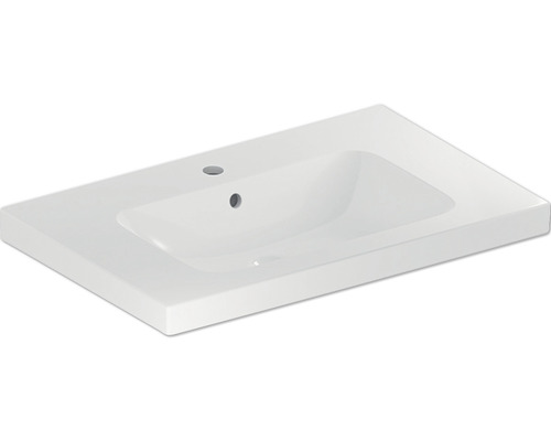 Vasque GEBERIT iCon Light avec surface de dépose 75 cm blanc 501839001 Vasque en céramique