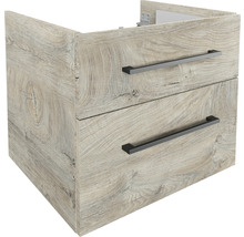 Meuble sous-lavabo avec deux tiroirs au design bois