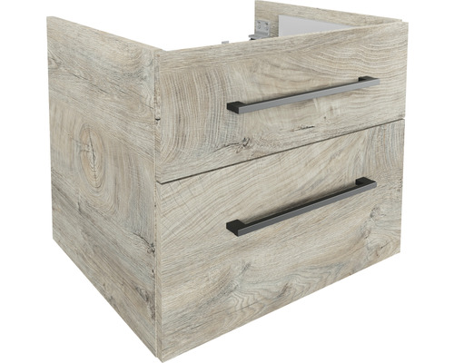 Meuble sous-lavabo avec deux tiroirs au design bois