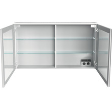 Spiegelschrank FACKELMANN Oxford 120.2 x 20 x 69.6 cm weiß 2-türig LED IP 20