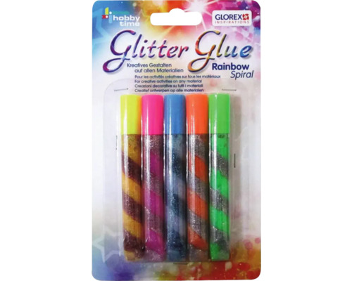Glitter-Spiral-Glue 5x10,5 ml