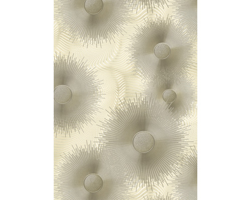 Papier peint intissé 10191-02 Elle Decoration 2 graphique cercles beige