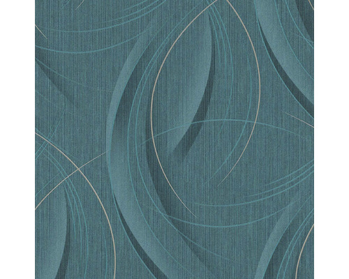 Papier peint intissé 10218-19 GMK Fashion for Walls 3 rayures vagues turquoise