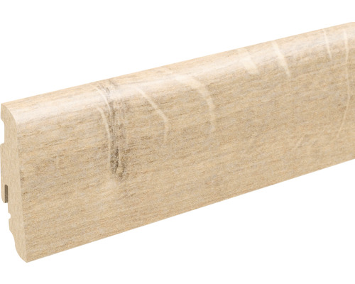 Sockelleiste FU060L Eiche FOEI45D foliert 2400 x 58 x 19 mm Sockelleiste mit Holzstruktur