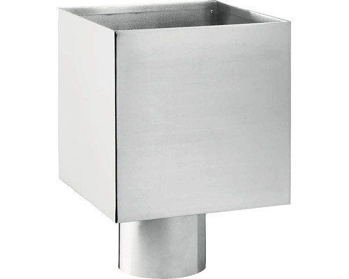 Bac de récupération d'eau carré Zambelli zinc-titane DN 100 200 x 200 x 290 mm