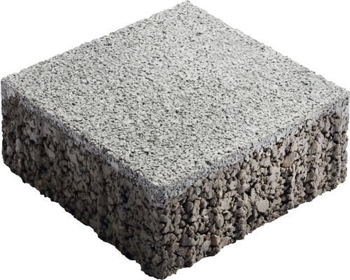 Pavé écologique carré Lusodrain gris 20 x 20 x 8 cm