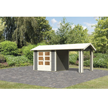 Gartenhaus mit Anbau im Garten