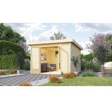 Gartenhaus Karibu Badeburg 1 346 x 331,5 cm natur