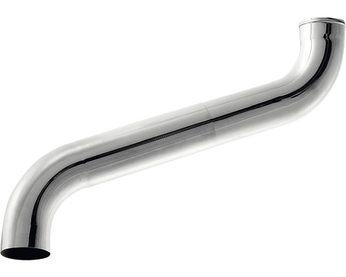 Coude pour tuyau de descente Zambelli zinc-titane Vario rond 72° Ø 100/500-700 mm Tuyau en S en métal