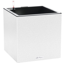 Pot de fleurs carré avec système d''irrigation et indicateur de niveau d''eau