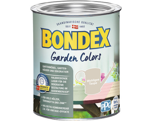 Peinture Bondex Garden Colors Taupe pour meubles de jardin, abris de jardin et décoration
