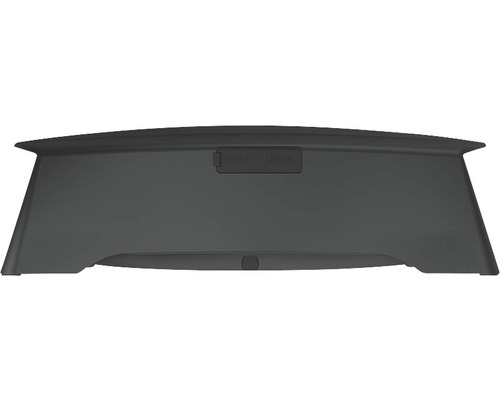 Dunkelgrauer Heizkörperaufsatz zur Reduzierung des Wärmeverlusts