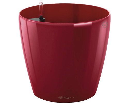 Bac à plantes Lechuza Classico Premium 60 plastique Ø 60 cm H 55,5 cm rouge avec système d'arrosage de la terre, substrat, indicateur de niveau d'eau