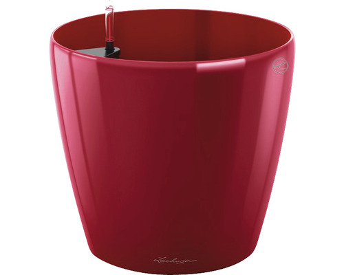 Bac à plantes Lechuza Classico Premium 70 plastique Ø 70 cm H 64,5 cm rouge avec système d'arrosage de la terre, substrat, indicateur de niveau d'eau