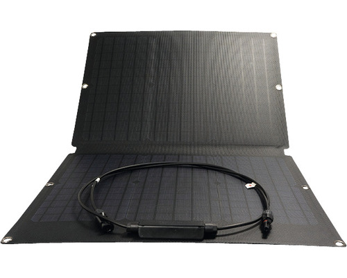Panneau solaire flexible déplié avec câbles
