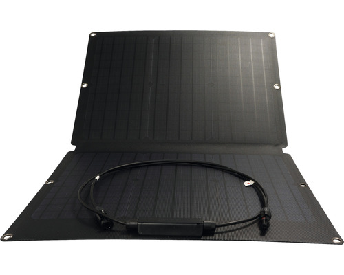 Panneau solaire déplié avec câble