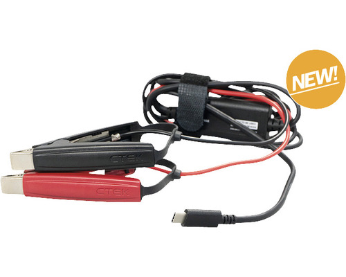 CTEK Batterieladekabel mit Klemmen und USB-C Anschluss