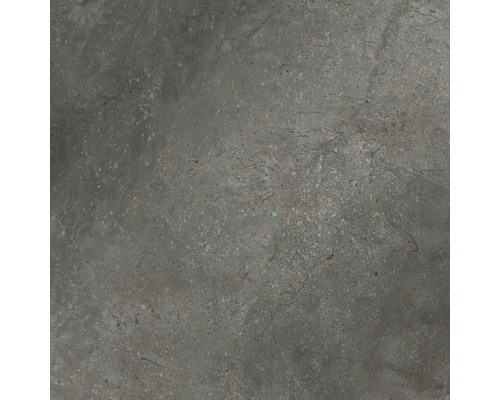 Nahaufnahme einer grauen Bodenfliese mit marmorierter Textur