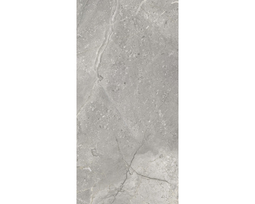 Graue Feinsteinzeugfliese mit Marmoroptik