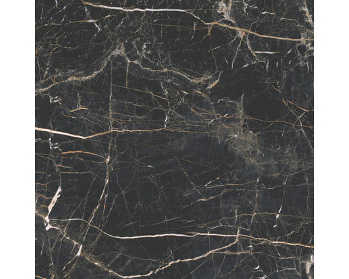 Carrelage sol et mur Carrelage mural en grès-cérame fin Marquina 119,7 x 0,6 cm doré brillant rectifiée