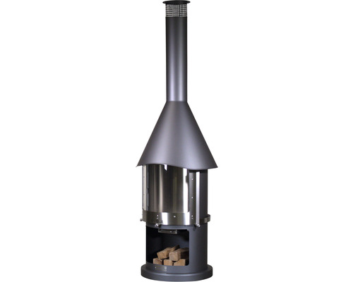 Cheminée de barbecue de jardin avec bois