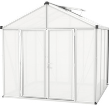 Gewächshaus Vitavia Zeus Comfort 6200 Hohlkammerplatten 10 mm 258 x 242 cm silber