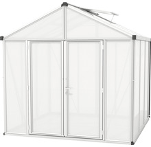 Gewächshaus Vitavia Zeus Comfort 6200 Hohlkammerplatten 16 mm 258 x 242 cm silber