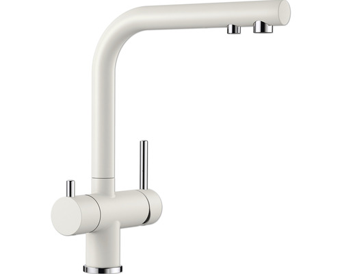 Robinet de cuisine avec filtration d'eau Blanco FONTAS II Filter blanc « silgranit » mat 523134