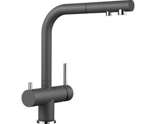 Robinet de cuisine avec douchette Blanco Fontas gris rocher mat 525207 Robinet de cuisine avec douchette Blanco Fontas gris rocher mat 525207
