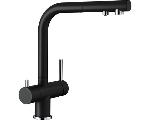 Robinet de cuisine avec douchette Blanco Fontas noir mat 526158 Robinet de cuisine avec douchette Blanco Fontas noir mat 526158