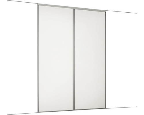 Module de porte coulissante Spacepro blanc, 2400x1200 mm avec roulettes + kit de rails de guidage Module de porte coulissante Spacepro blanc, 2400x1200 mm avec roulettes + kit de rails de guidage