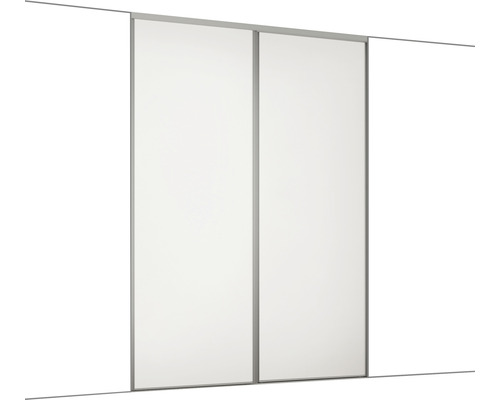 Module de porte coulissante Spacepro blanc, 2400x1500 mm avec roulettes + kit de rails de guidage Module de porte coulissante Spacepro blanc, 2400x1500 mm avec roulettes + kit de rails de guidage