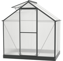 Gewächshaus mit Polycarbonatplatten und Dachfenster