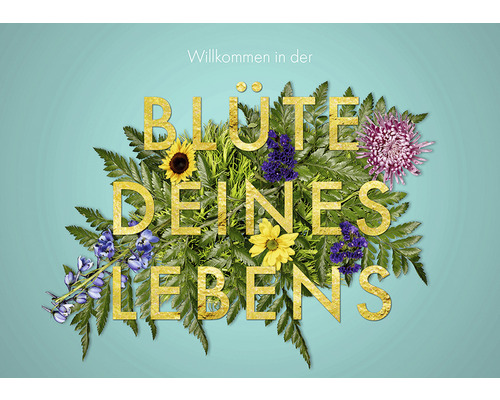 Carte postale Willkommen in der Blüte deines Lebens 14,8x10,5 cm