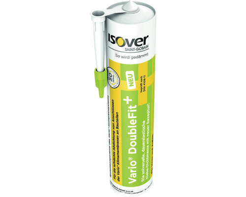 Matériau d'étanchéité ISOVER Vario® DoubleFit masse adhésive pâteuse pour intérieur et extérieur 310 ml