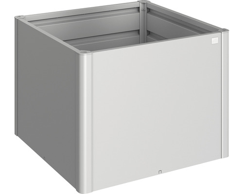 Hochbeet klassisch Biohort 1x1 102 x 102 x 77 cm silber Quadratischer Pflanzkasten für den Garten