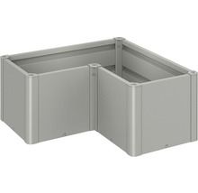 Erhöhtes Eckbeet aus Metall für den Garten