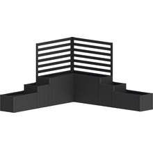 Jardinière d''angle avec écran d''intimité