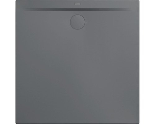 Duschwanne KALDEWEI SUPERPLAN ZERO Secure Plus 1592-1 150 x 150 x 3.2 cm warm grey 85 matt vollflächige antirutschbeschichtung 359200012674 Quadratische Duschwanne aus Stahl-Emaille mit Ablauf in der Mitte
