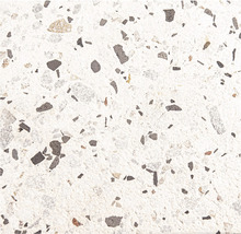 Nahaufnahme einer Fliese mit Terrazzo Optik