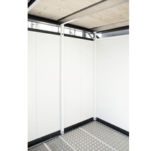 Vue intérieure d''une maison modulaire avec murs, plafond et sol