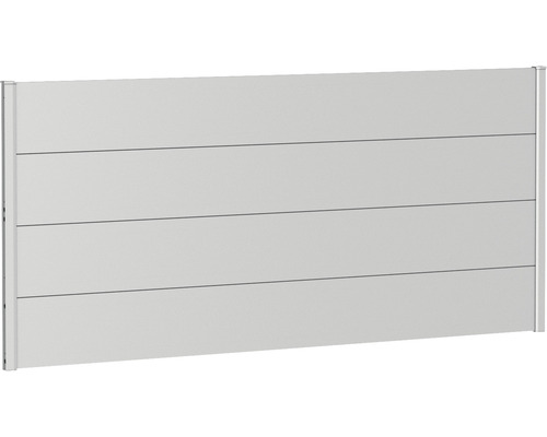 Élément de clôture aluminium biohort 200 x 90 cm argent métallique