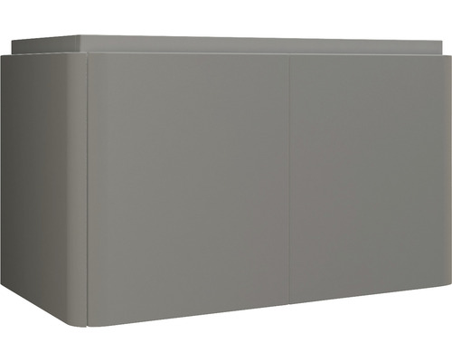 Waschtischunterschrank Baden Haus Icona Frontfarbe grau matt BxHxT 94 x 55 x 48 cm Grauer Waschtischunterschrank mit zwei Türen