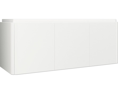 Waschtischunterschrank Baden Haus Icona Frontfarbe weiß matt BxHxT 140 x 55 x 48 cm Weißer Waschbeckenunterschrank mit drei Türen