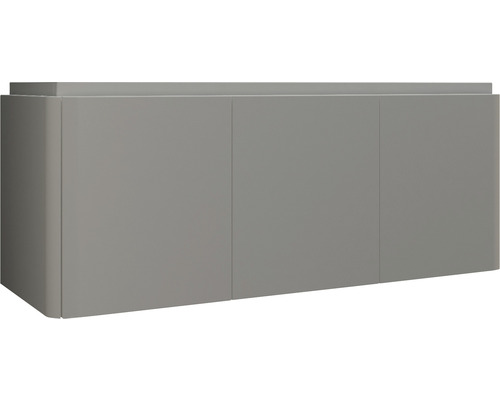 Waschtischunterschrank Baden Haus Icona Frontfarbe grau matt BxHxT 140 x 55 x 48 cm Hängender Waschtischunterschrank mit drei Türen
