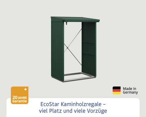 EcoStar Kaminholzregal zur Lagerung von Brennholz im Aussenbereich