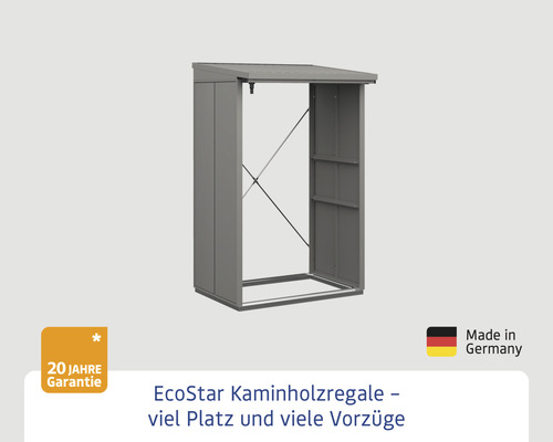 EcoStar Kaminholzregal mit 20 Jahre Garantie